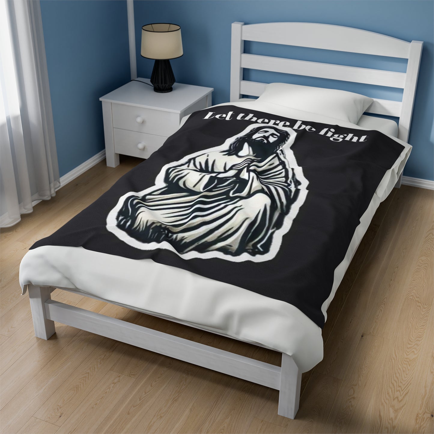 Jesus Velveteen Plush Blanket