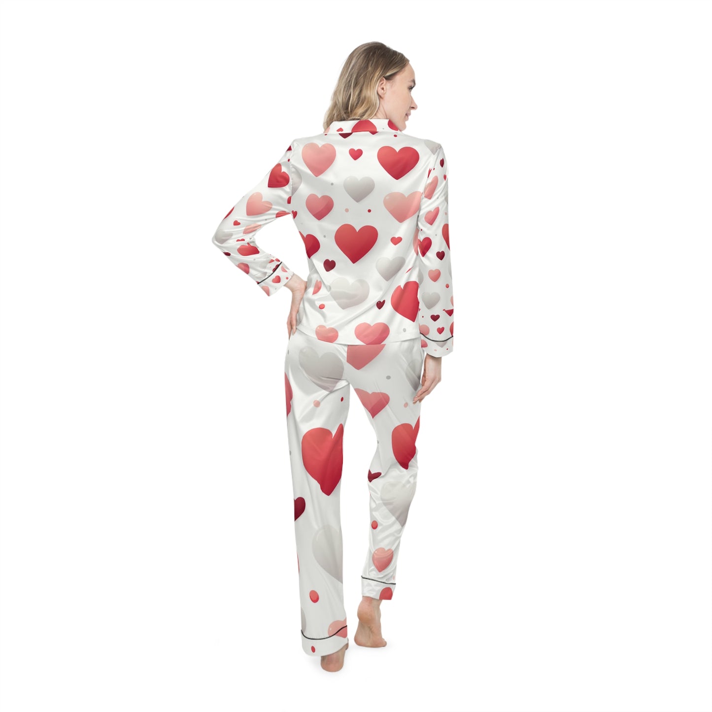 Valentine’s Day Women's Satin Pajamas (AOP)